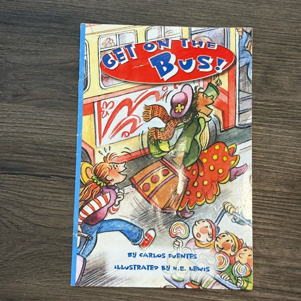 Get On The Bus! Kids Picture Book - Colorful Illustration